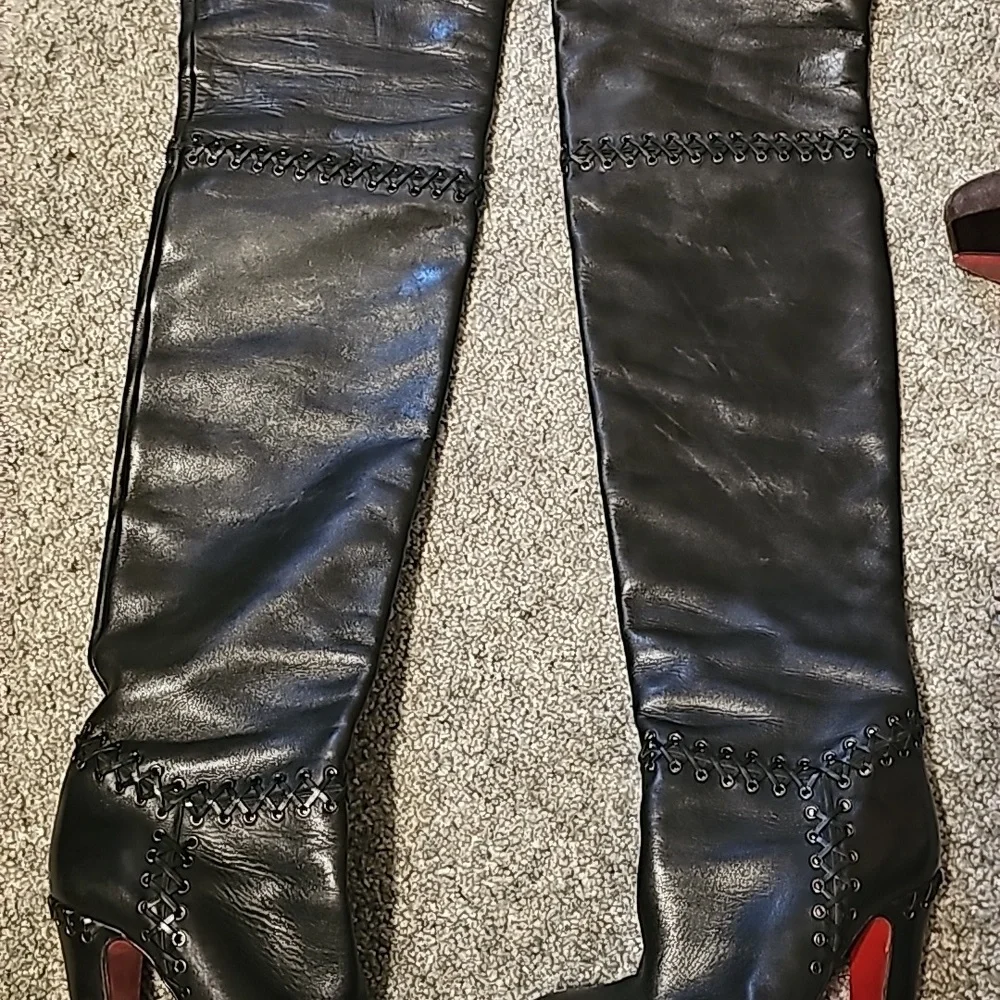 Christian louboutin black thigh high boots - Picture 3 of 16
